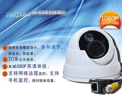 【200萬網絡攝像機 頭 1080P高清 手機CMS監控 半球ip camera金屬殼】價格,廠家,圖片,監控攝像機/攝像頭,東莞市永之興電子科技-